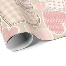 Cute Pastel Roze Craft Textile Hearts