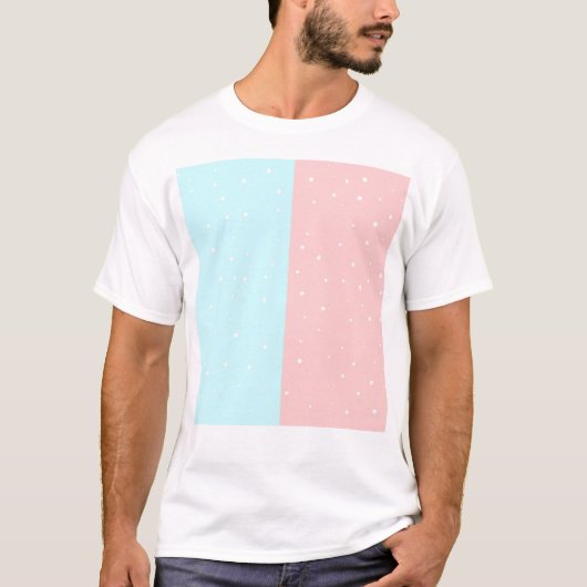 Cute Pastel Roze en Blue T-shirt (Voorkant)