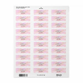 Cute Pastel Roze esthetische wolken Retouradres Etiket (Full Sheet)