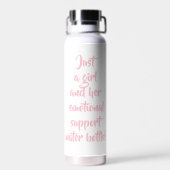 Cute Pastel Roze Mooie School Potlood Boog Waterfles (Achterkant)