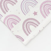 Cute Pastel Roze Rainbows Hearts & Stars patroon Fleece Deken (Hoek)