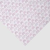 Cute Pastel Roze Rainbows Hearts & Stars patroon Tissuepapier (Detail)