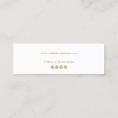 Cute Pastel Roze Script Beauty Mini Visitekaartje (Achterkant)