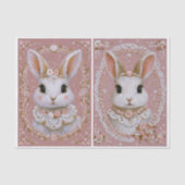 Cute Pastel Shabby Chic Bunny Pair EW8 Decoupage Tissuepapier (Voorkant)