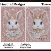 Cute Pastel Shabby Chic Bunny Pair EW8 Decoupage Tissuepapier