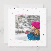 Cute Pastel Snow-foto Kerstmis Feestdagenkaart (Voorkant)