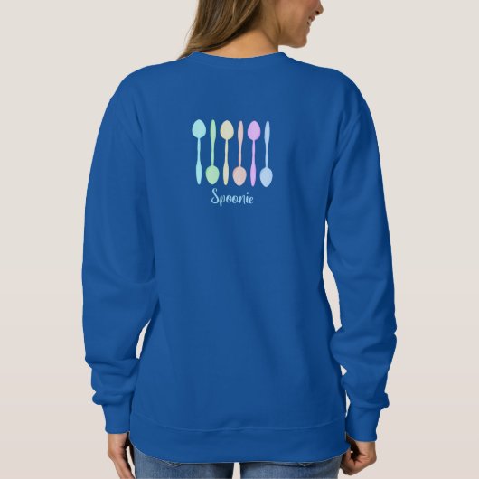 Cute Pastel Spoons "Spoonie" Sweatshirt (Achterkant)
