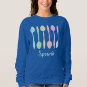 Cute Pastel Spoons "Spoonie" Sweatshirt (Voorkant)