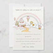 Cute Pastel Sweet Time Candy Land Kids Verjaardag Bedankkaart (Voorkant)