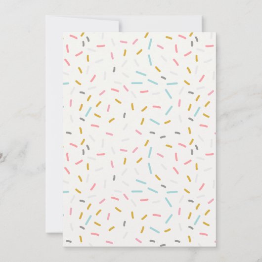 Cute Pastel Sweet Time Candy Land Kids Verjaardag Bedankkaart (Achterkant)