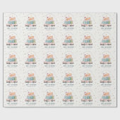 Cute Pastel Sweet Time Ice Cream Birthday Cadeaupapier (Vlak)