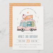 Cute Pastel Sweet Time Ice Cream Birthday Kaart (Voorkant / Achterkant)