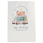 Cute Pastel Sweet Time Ice Cream Birthday Medium Cadeauzakje (Achterkant)