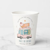 Cute Pastel Sweet Time Ice Cream Birthday Papieren Bekers (Achterkant)