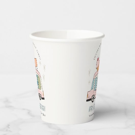 Cute Pastel Sweet Time Ice Cream Birthday Papieren Bekers