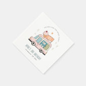 Cute Pastel Sweet Time Ice Cream Birthday Servet (Hoek)