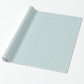Cute pastel turquoise chevron ikat tribal cadeaupapier (Uitgerold)