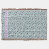 Cute pastel turquoise floral Patroons monogram Deken (Voorkant)