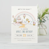 Cute Pastel Two Sweet Snoep Land 2e verjaardag Kaart (Staand voorkant)