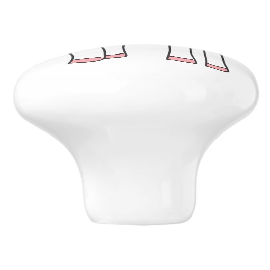 Cute Pastel Unicorn Keramische Knop (Zijkant)