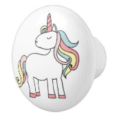 Cute Pastel Unicorn Keramische Knop (Rechts)