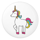 Cute Pastel Unicorn Keramische Knop (Voorkant)