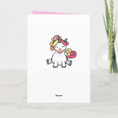 Cute pastel unicorn patroon verjaardagskaart kaart (Achterkant)