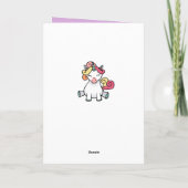 Cute pastel unicorn verjaardagskaart bedankkaart (Achterkant)