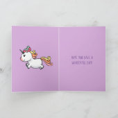 Cute pastel unicorn verjaardagskaart kaart (Binnen)