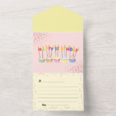 Cute Pastel Verjaardags Tearaway Kaart met Envelop (Binnen)