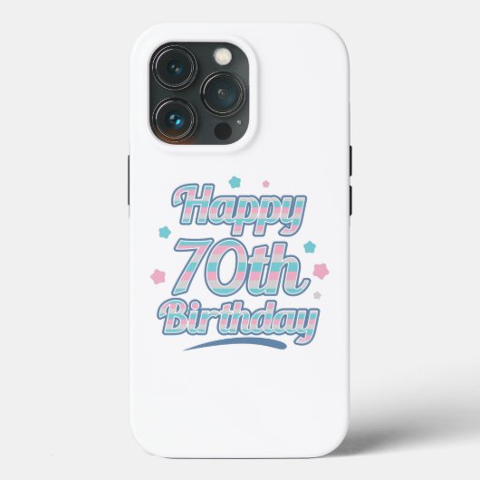 Cute Pastel Viering 70e verjaardag Case-Mate iPhone Case (Achterkant)