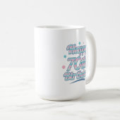 Cute Pastel Viering 70e verjaardag Koffiemok (Voorkant rechts)