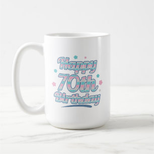 Cute Pastel Viering 70e verjaardag Koffiemok