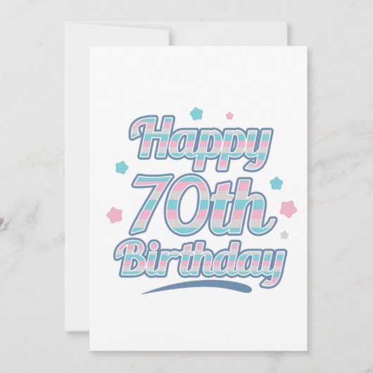 Cute Pastel Viering 70e verjaardag Save The Date (Voorkant)