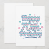 Cute Pastel Viering 70e verjaardag Save The Date (Voorkant / Achterkant)