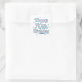 Cute Pastel Viering 70e verjaardag Vierkante Sticker (Tas)