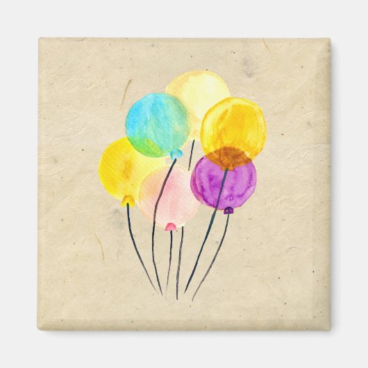 Cute pastel waterverf ballonnen magneet (Voorkant)