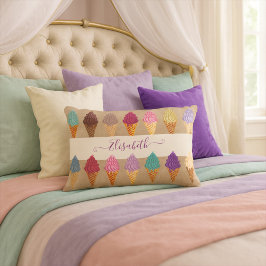 Cute Pastel Waterverf Ice Cream Baby Girl Nursery Accent Kussen