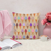 Cute Pastel Waterverf Ice Cream Baby Girl Nursery Kussen