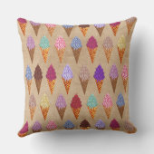 Cute Pastel Waterverf Ice Cream Baby Girl Nursery Kussen (Achterkant)