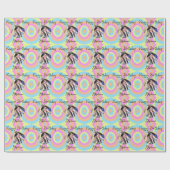 Cute Pastel Wave Happy Birthday Cadeaupapier (Vlak)