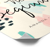 Cute Pastel Welkom bij onze nieuwe bruiloft Poster (Hoek)