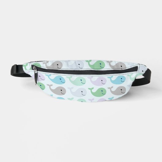 Cute Pastel Whale Patroon Heuptasje (Voorkant)
