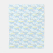 Cute Pastel Wolken op Lichtblauw