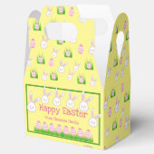 Cute Pastel Yellow Bunny Easter Egg Bedankdoosjes (Geopend)