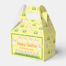 Cute Pastel Yellow Bunny Easter Egg