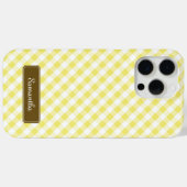 Cute Pastel Yellow Gingham Pattern Case-Mate iPhone Case (Achterkant (horizontaal))