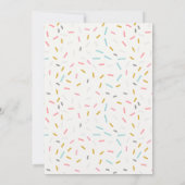 Cute Pastel Zoete Tijd Snoep Land Kinderen Verjaar Bedankkaart (Achterkant)