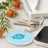 Cute Pastelblauwe Motiverende Sleutelhanger (Voorkant Rechts)