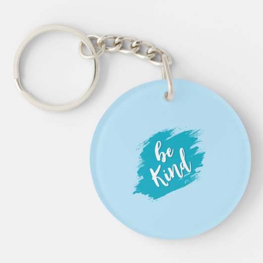Cute Pastelblauwe Motiverende Sleutelhanger (Voorkant)